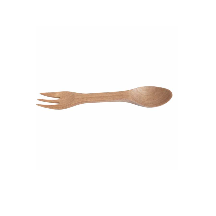 "Træ-Spork" - ske og gaffel i en