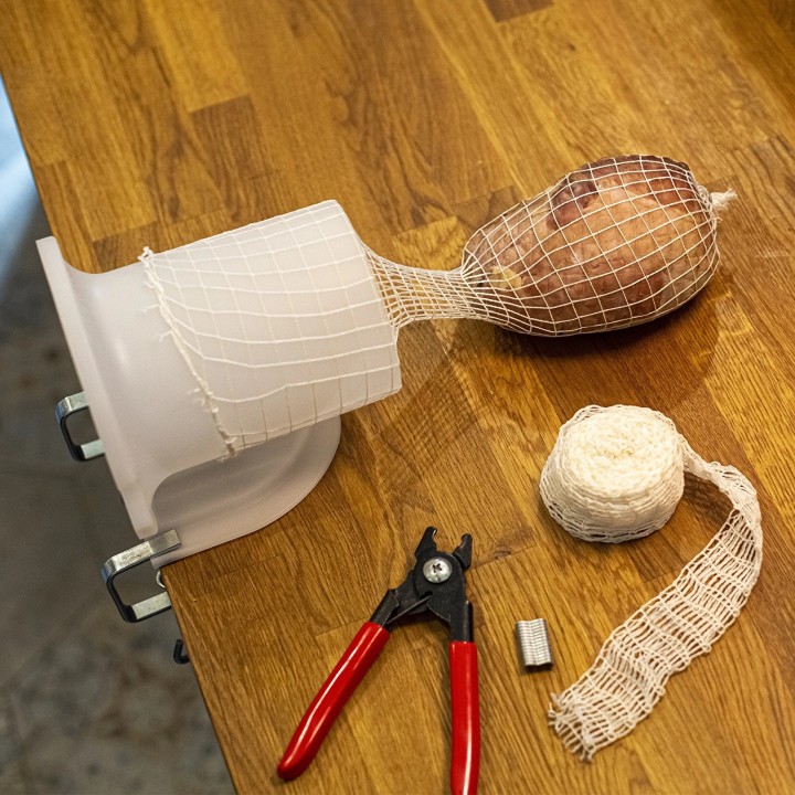 Hvidt net med mål på 22 cm x 4 m, termisk modstand på op til 220°C