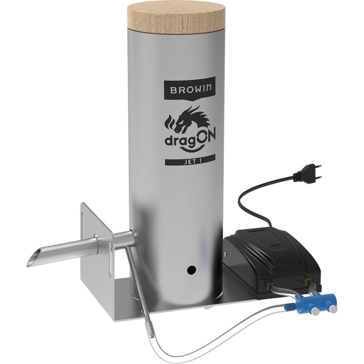 Røggenerator med luftpumpe.