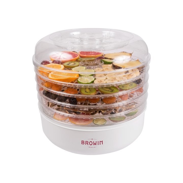 Food dehydrator, 5 bakker 13,5l  farve hvid
